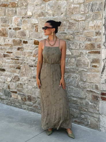 Robe longue Helen - Kaki