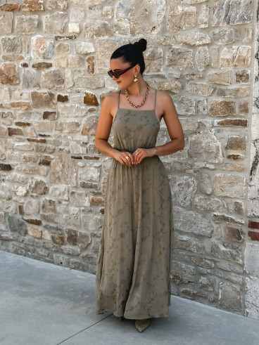 Robe longue Helen - Kaki