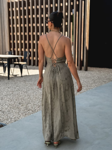 Robe longue Helen - Kaki