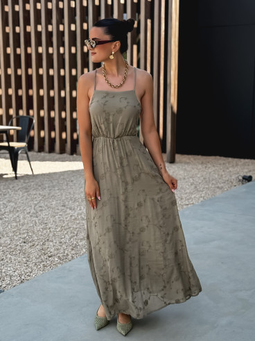 Robe longue Helen - Kaki