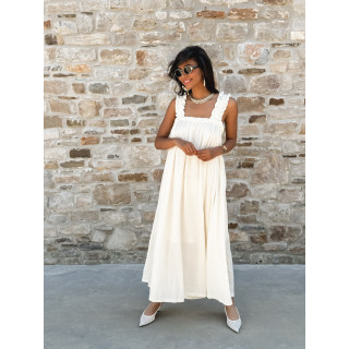 Robe longue Rosetta - Beige