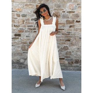 Robe longue Rosetta - Beige