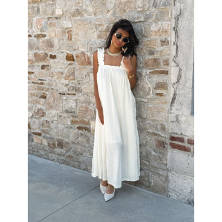 Robe longue Rosetta - Beige