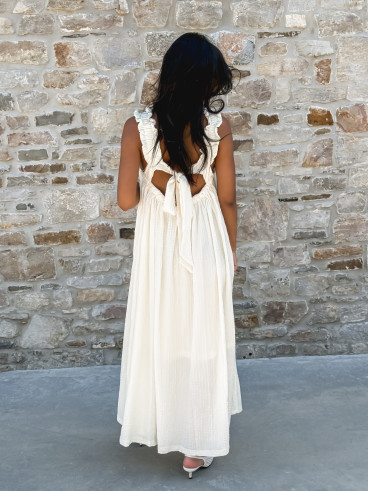 Robe longue Rosetta - Beige