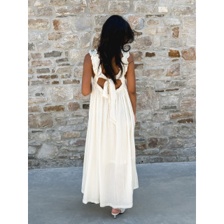 Robe longue Rosetta - Beige