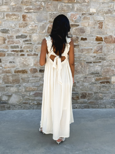 Robe longue Rosetta - Beige