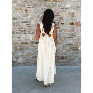 Robe longue Rosetta - Beige