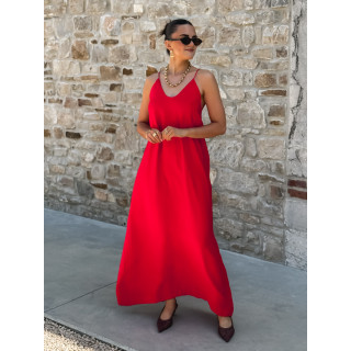 Robe longue Gina - Rouge