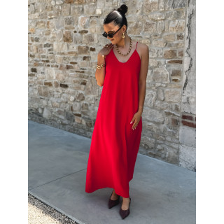 Robe longue Gina - Rouge