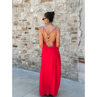 Robe longue Gina - Rouge