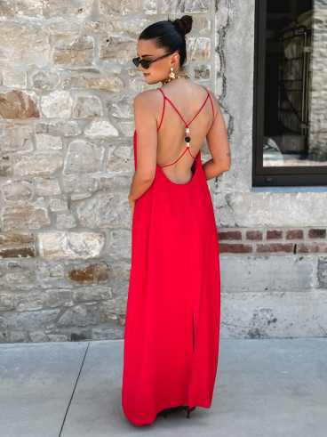 Robe longue Gina - Rouge