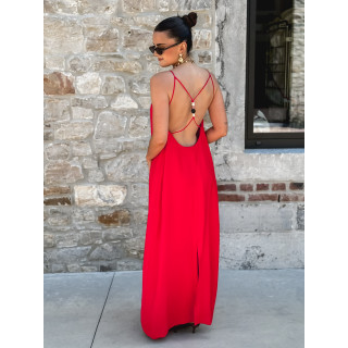 Robe longue Gina - Rouge