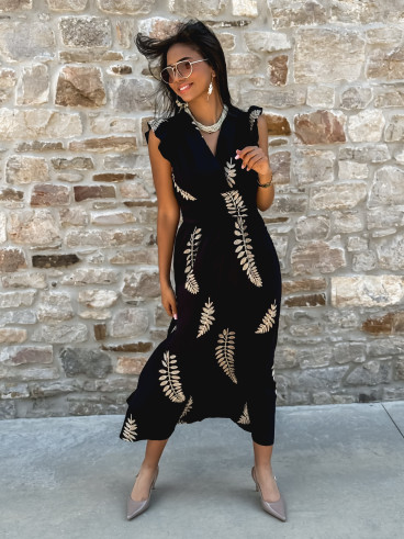 Robe longue Cassie - Noir