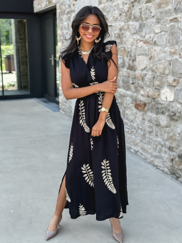 Robe longue Cassie - Noir