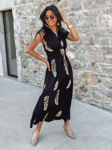 Robe longue Cassie - Noir