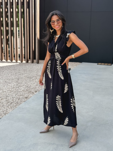 Robe longue Cassie - Noir