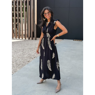 Robe longue Cassie - Noir