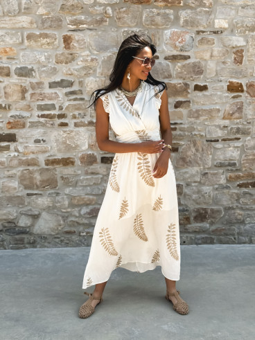 Robe longue Cassie - Beige