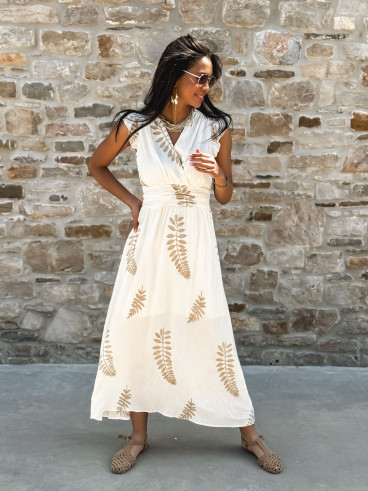 Robe longue Cassie - Beige