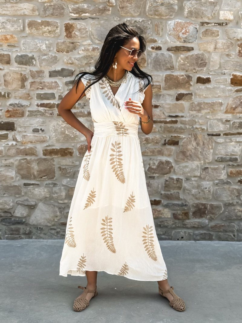 Robe longue Cassie - Beige