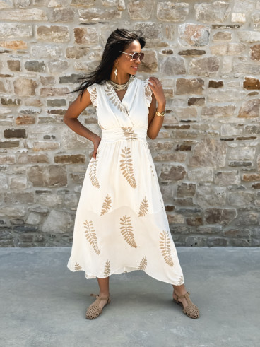 Robe longue Cassie - Beige