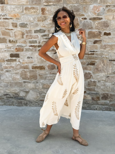Robe longue Cassie - Beige