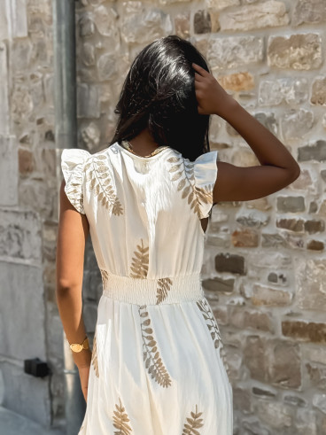Robe longue Cassie - Beige
