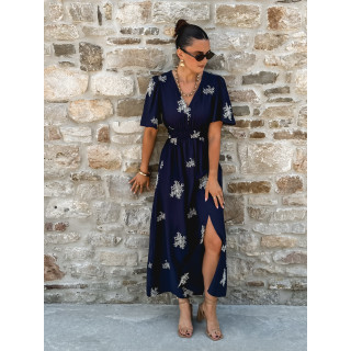 Robe longue Nilda - Bleu marine