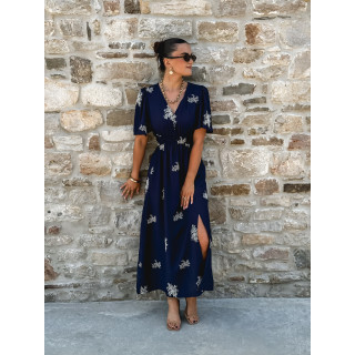 Robe longue Nilda - Bleu marine