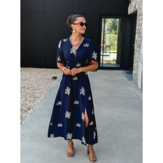 Robe longue Nilda - Bleu marine