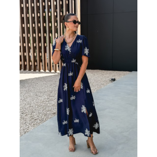 Robe longue Nilda - Bleu marine