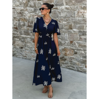 Robe longue Nilda - Bleu marine
