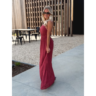 Robe longue Helen - Brique