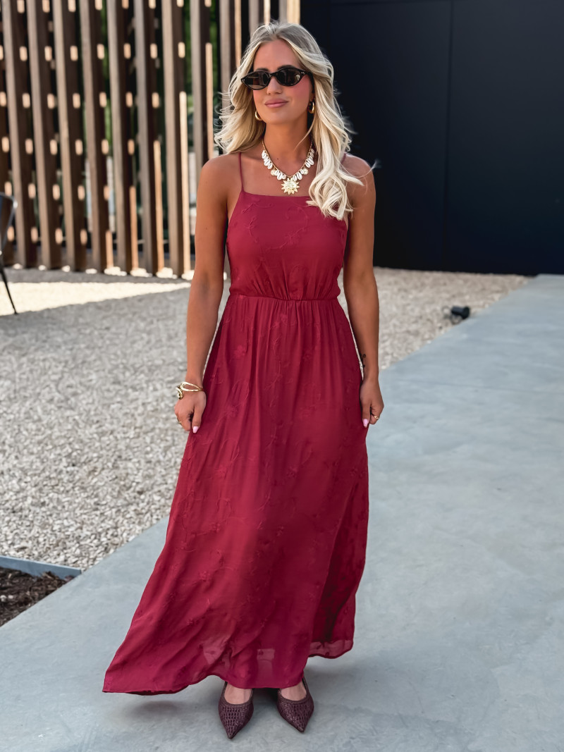 Robe longue Helen - Brique