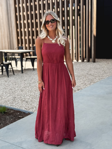 Robe longue Helen - Brique