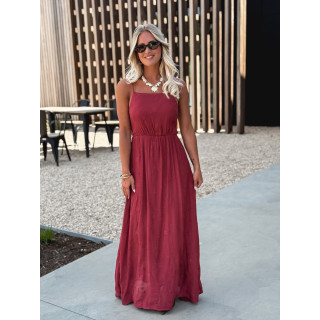 Robe longue Helen - Brique