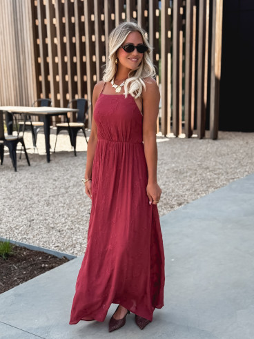 Robe longue Helen - Brique