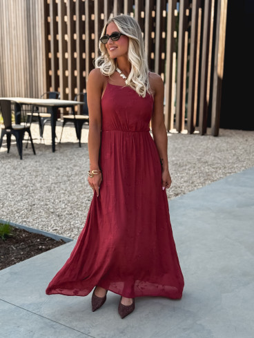 Robe longue Helen - Brique