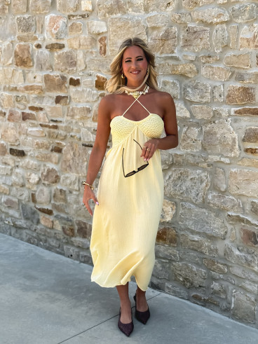 Robe longue Terry - Jaune