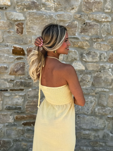 Robe longue Terry - Jaune