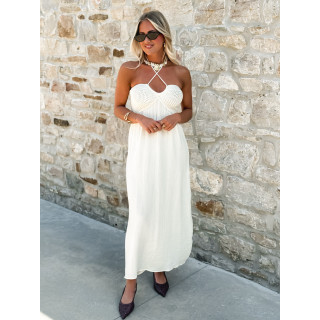 Robe longue Terry - Crème