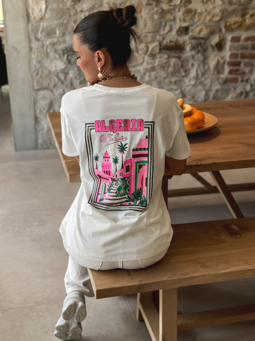T-shirt Algeria - Blanc