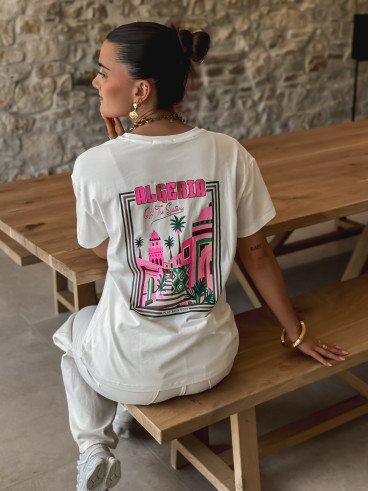 T-shirt Algeria - Blanc