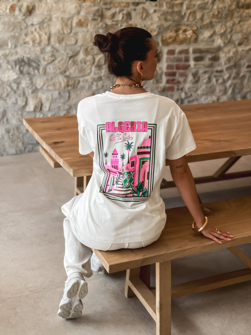 T-shirt Algeria - Blanc