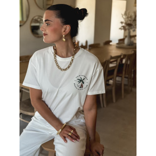 T-shirt Palm springs - Blanc