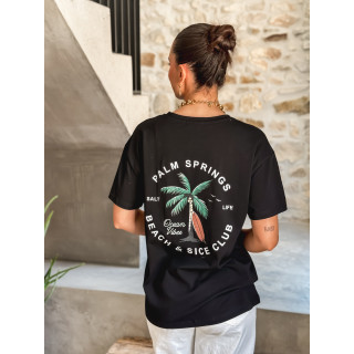 T-shirt Palm springs - Noir