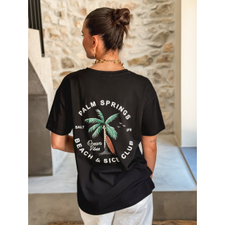 T-shirt Palm springs - Noir