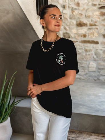 T-shirt Palm springs - Noir