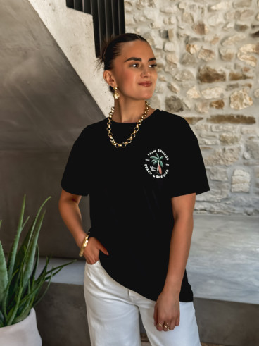 T-shirt Palm springs - Noir