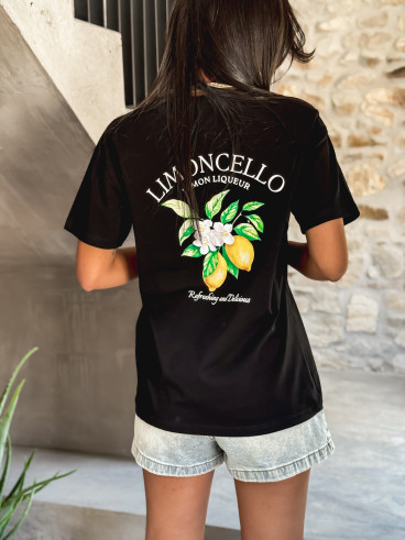 T-shirt Palm springs - Noir